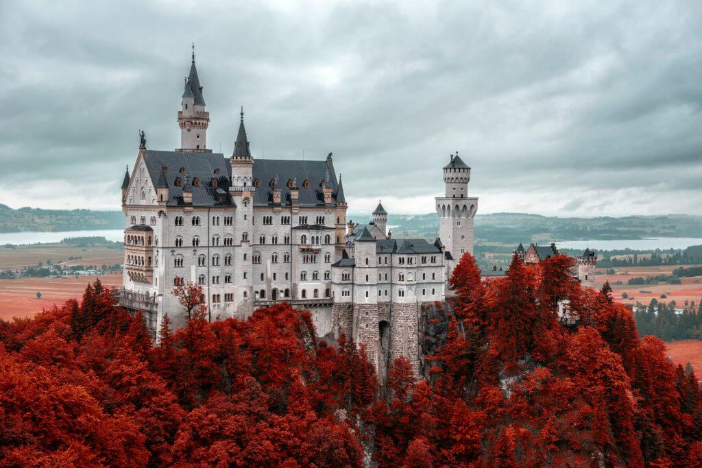 medieval Neuschwanstein Castle ( Disney Castle) in Germany