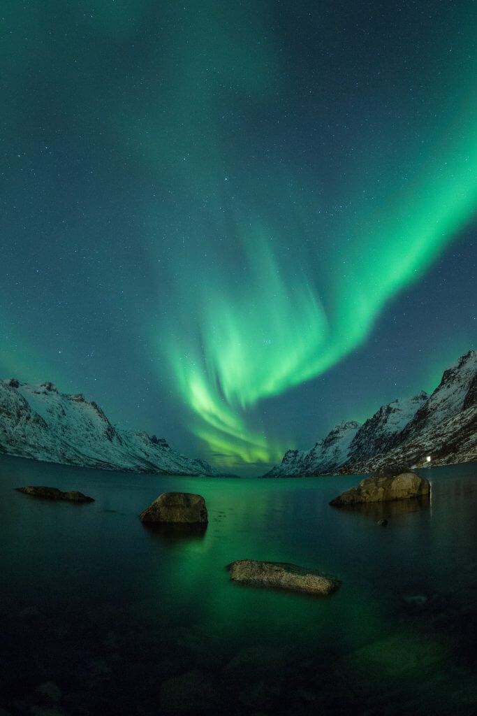 Northern lights on an international trip to norway