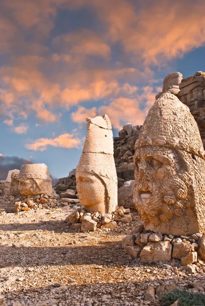 Nemrut Dagi statue heads in Turkey