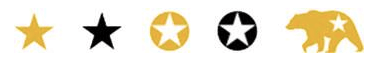 gold or black star, gold or black star cutout, yellow bear with star